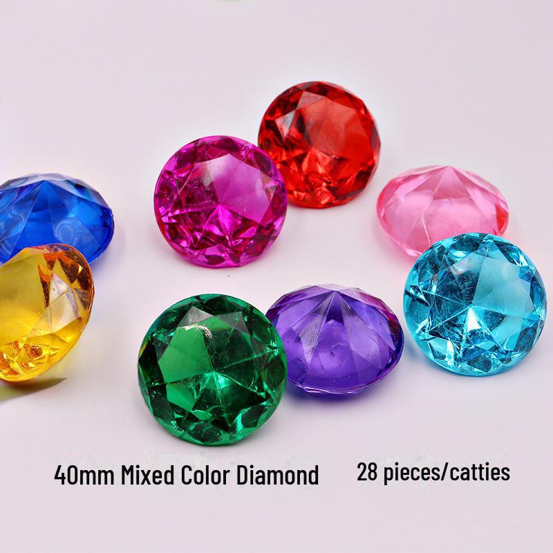 Kids' Gemstone Treasure Shell: Acrylic Diamond and Conch Archaeological Toy.