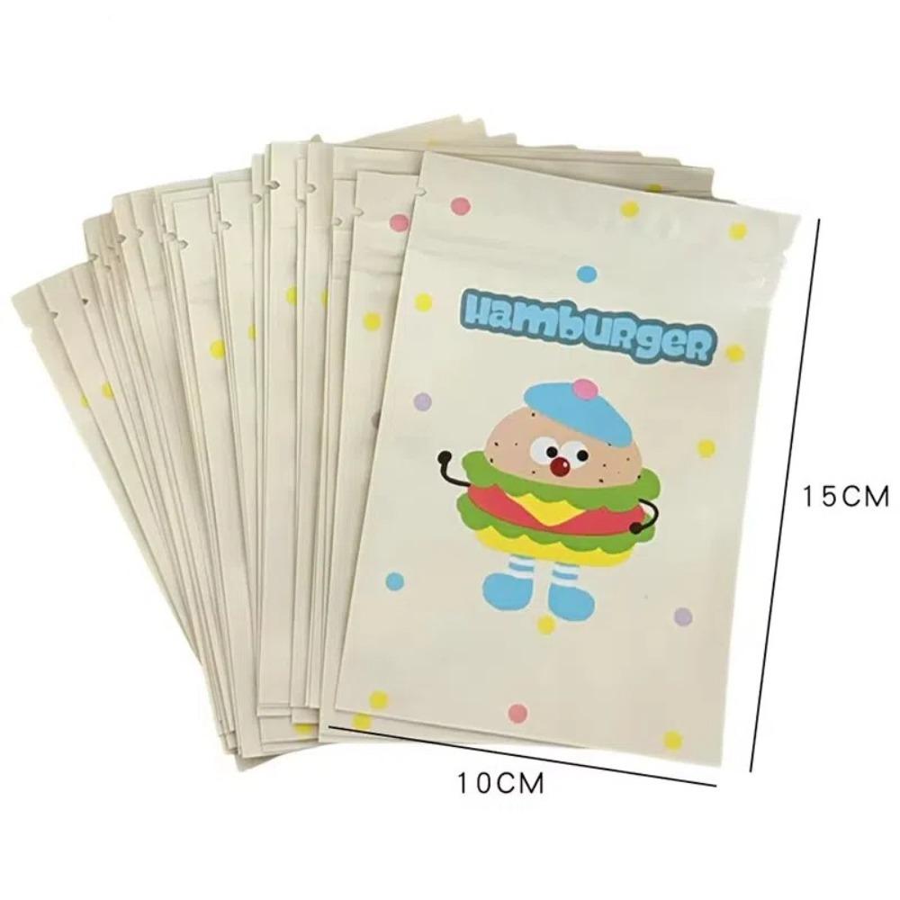 50Pcs/Pack Reusable Biscuit Packaging Bag Cartoon Design Gift Pouch  Package Supplies