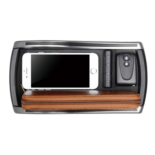 Tsuchiya Yac Car Interior Supplies Tray Bench Seat Console Black/Silver PF-317