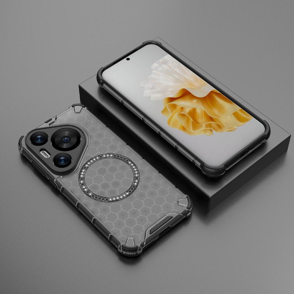For Huawei Pura 70 Pro/70 Pro+ Honeycomb Case Slim TPU+PC Phone Cover Compatible with MagSafe
