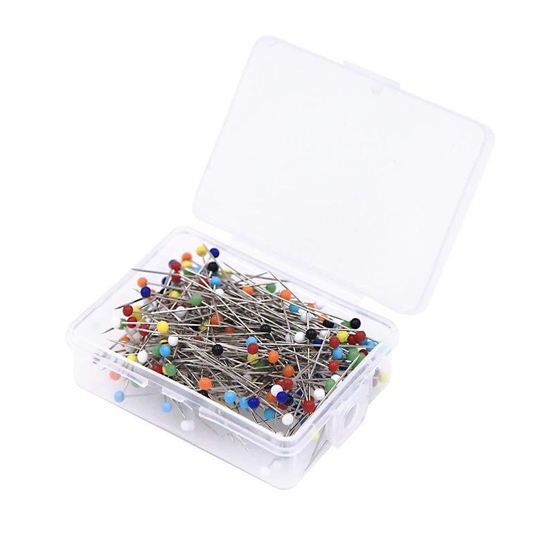 100 шт./кор., красочные круглые жемчужные головки, маленькие длинные булавки для шитья, иглы для шитья, маркеры для шитья, швейные инструменты, ремесло DIY