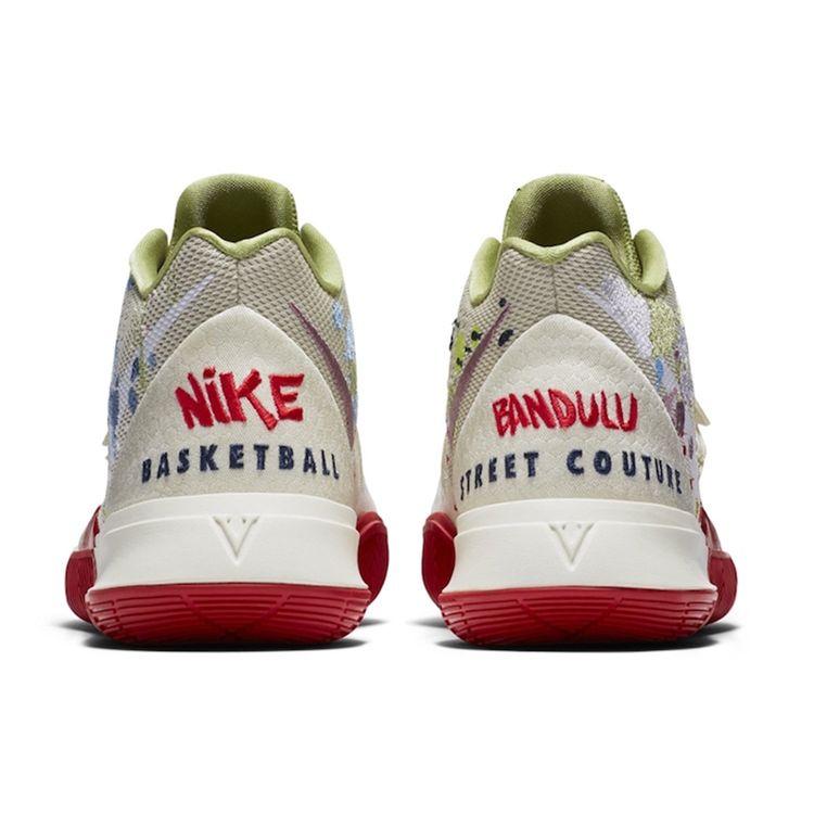 Bandulu x Nike Kyrie 5 EP Вышитые Брызги Мужские Кроссовки Кремовый светло-коричневый зеленый-красный CK5837-100