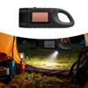 Hand Crank Solar Powered Flashlight Camping Lamp Compact Portable Torch Handheld for