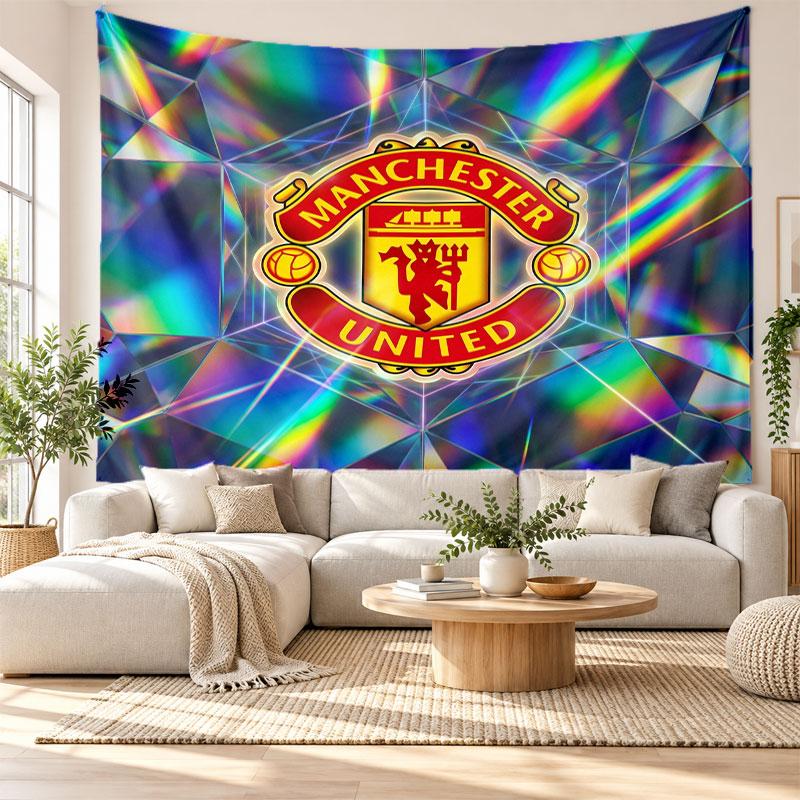 Manchester United Wall Tapestry, Soft Fabric Wall Hanging, Decorative Backdrop For Bedroom Home Wall Art