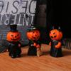 3Pcs/Set Durable Mini Devil Pumpkin Figurine Resin Halloween Ornament  Tabletop Decoration