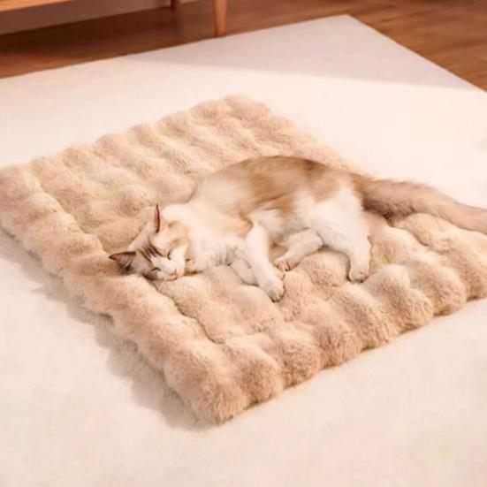 Плюшевое одеяло для питомца, толстый ортопедический коврик для собаки и кошки, водонепроницаемая подкладка, нескользящее дно, съемный моющийся чехол, защита от проливания для лежанки питомца