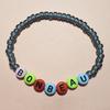 BONBEAU Color Point Initial Beads Bracelet 3 Colors
