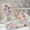 Ping An Cute Joy Duck White Goose Украшение Креативный подарок на день рождения Украшение для дома Фотореквизит Гостиная Настольный небольшой орнамент