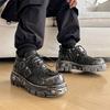 Высококачественная мужская кожаная обувь Металлическая панк-обувь Мужские готические кроссовки Черные уличные Ботас Мухер Ботильоны Унисекс Оксфорды