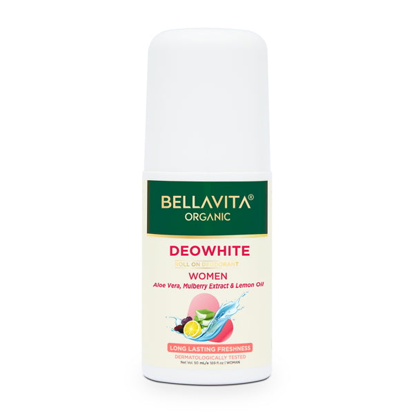 Bella Vita Organic Deo White Deodorant For Women Long Lasting 50 Ml Roll On Natural Under Arms Skin Whitening and Lightening