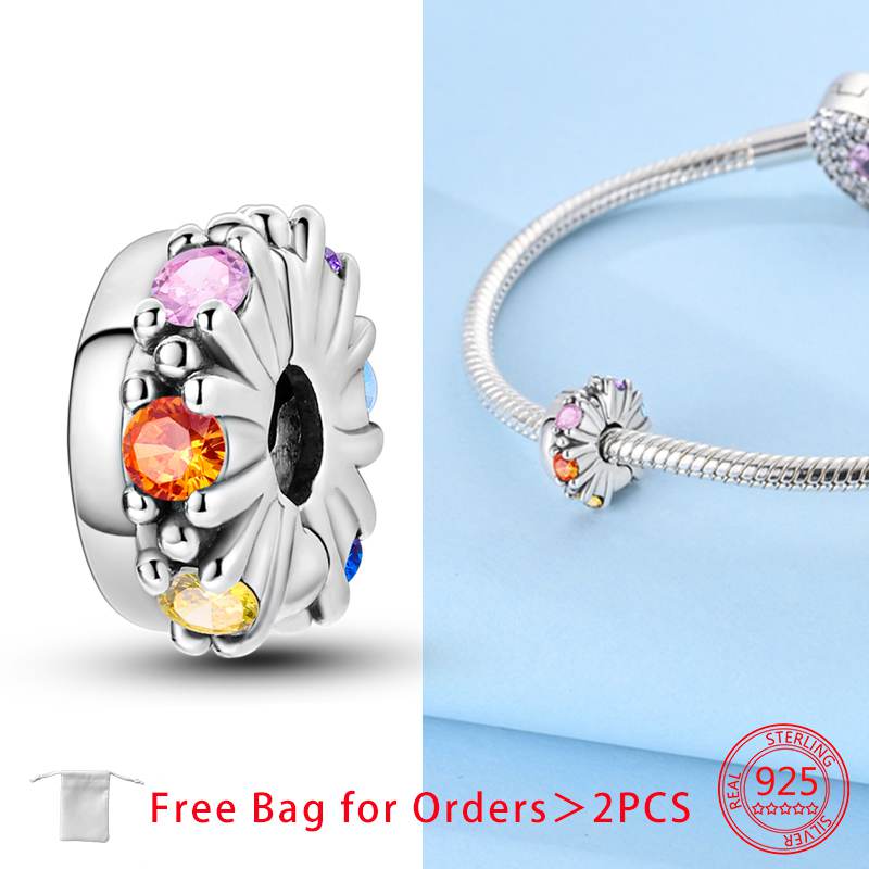 Шарм-клипса для браслета, клипса-замок, стопорная бусина, медная разделительная бусина, европейские открывающиеся бусины «Солнце, Луна, Звезда», подарок