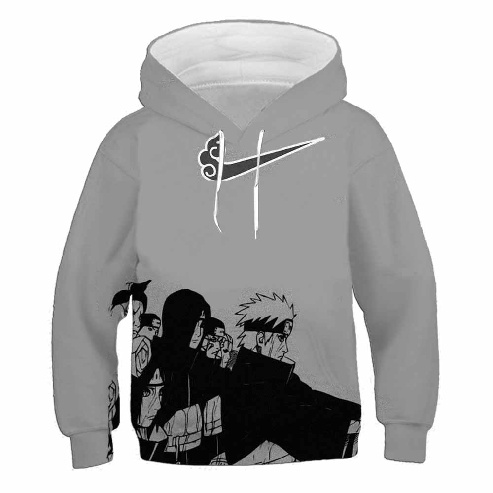 2024 New Japanese Anime Naruto Role-playing Costume Boy Hoodie Sweatshirt Hat Children's Top Harajuku Street Wear