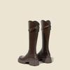 French V-mouth Thick Heel But Knee Boots 2025 Versatile Autumn and Winter New British Thick-soled Heightened and Thin Knight Boots