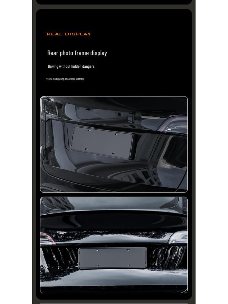 Держатель номерного знака Tesla Model Y/3 - Синяя плавающая основа для защиты рамки