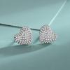 European And American Simple Heart-Shaped Creative Earrings S925 Sterling Silver Girls Love Jewelry Factory Wholesale