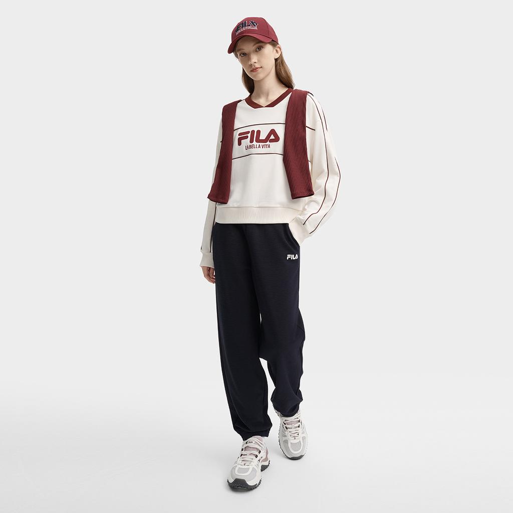 New FILA Sweatshirt Women's Cloud White F11W439204FWT