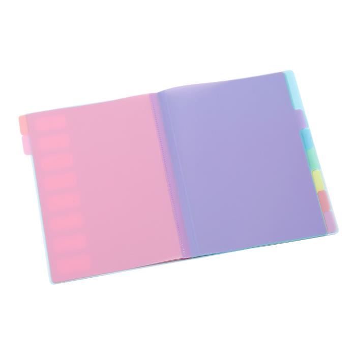 Trieur document A4 - Viquel - RAINBOW PASTEL - 8 compartiments - Bleu - Adulte Femme