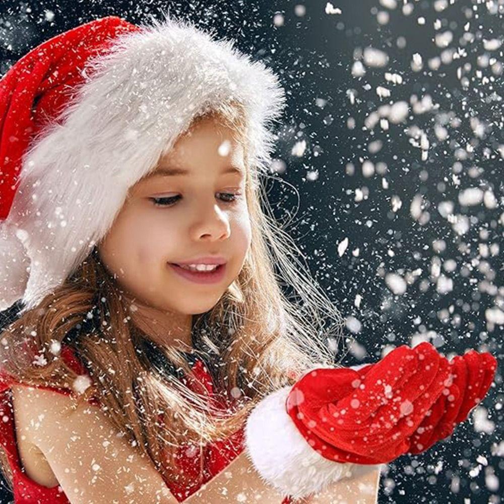 Короткие перчатки Деда Мороза Теплые плюшевые Рождественские перчатки Фестиваль Платье Вечеринка