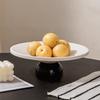 Plastic High-legged Fruit Plate Large Capacity Snack Serving Tray Fashion Candy Plates  Living Room