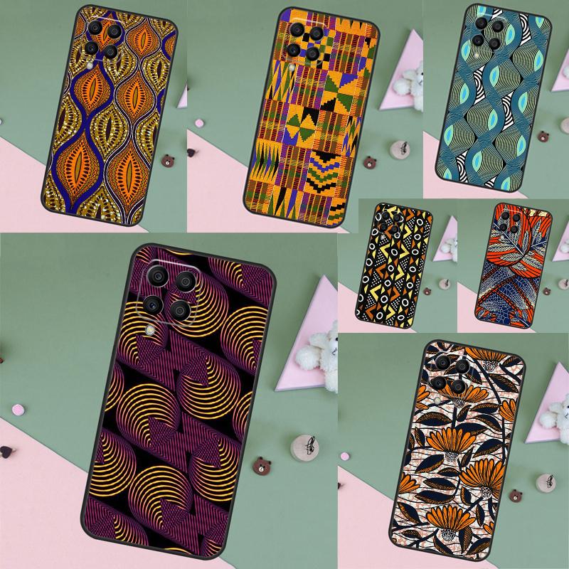 African Style Fabric Print Case For Samsung Galaxy M15 M55 M12 M13 M14 M54 M23 M16 M11 M21 M31 M20 M34 M52 M32 M36 M56