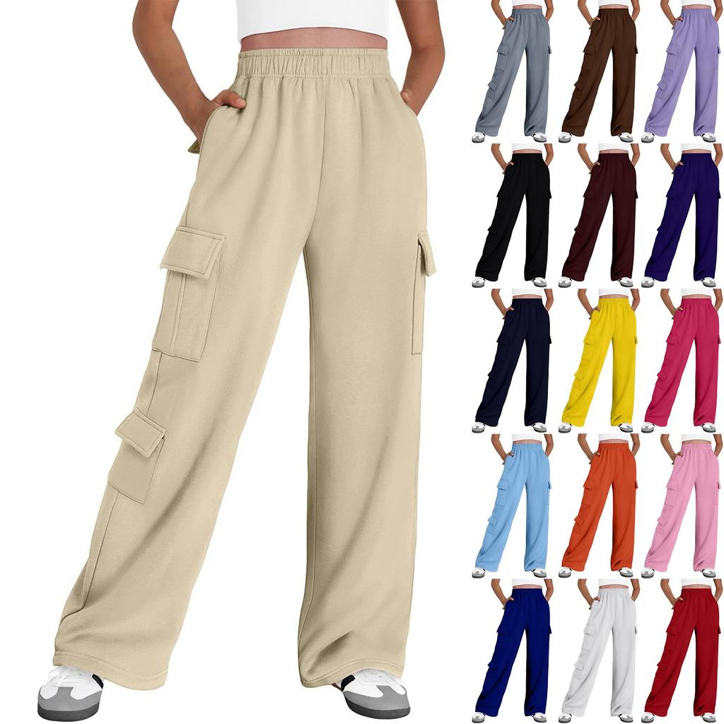 Womens Cargo Sweatpants Wide Leg Pants Baggy Joggers With Pockets