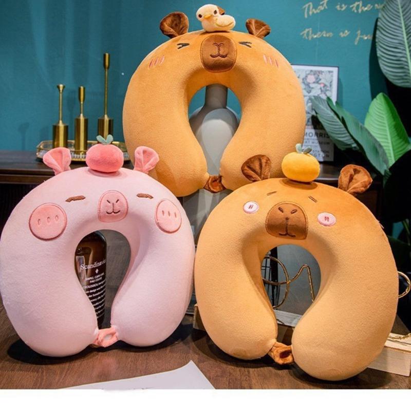 Cartoon Animal Neck Pillow Cute Travel Neck  Support for Kids Cartoon Animal Memory Foam Travel Pillow Cushion