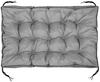 Garden cushion 120x80 cm with high side for pallet bench, waterproof, gray