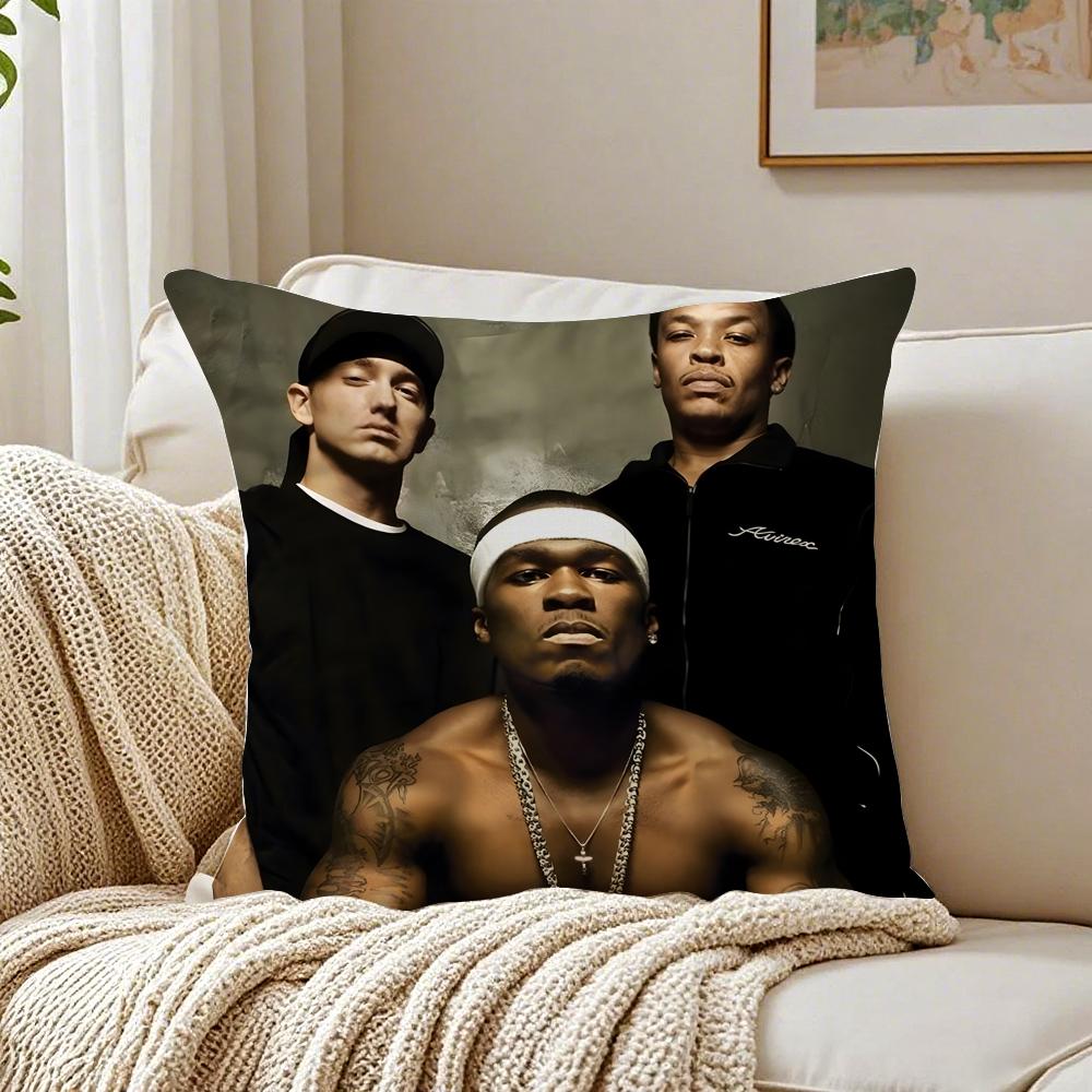 Music Rapper 50 CCent Cushion Cover Pillowcase Antidustmite living Room Sofa Decor Cushion Room