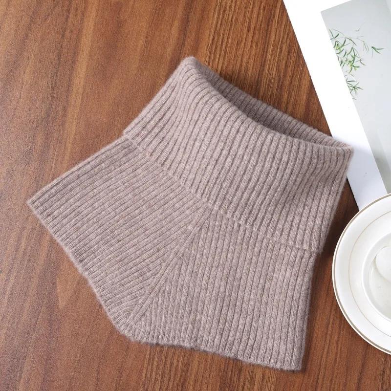 Женский 100% шерстяной шарф-манишка Мягкое тепло Вязаный гейтор для шеи для зимней езды на велосипеде, катания на лыжах, Модный аксессуар для защиты шеи