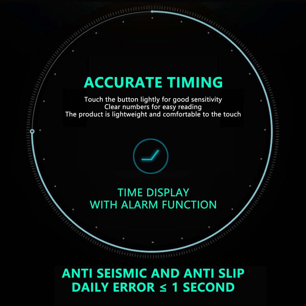 Electronic Digital Stopwatch Timers With Stop and Restart Function Countdown Design Suitable for Running Training