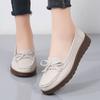 Новые женские мокасины весна-лето кожаная женская обувь на плоской подошве нескользящая для ходьбы фитнес однотонная большого размера дизайнер