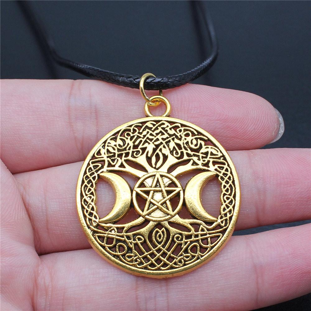 Ожерелье из кожи «Дерево жизни» 45 см, мужское украшение, свадебная годовщина, эстетические аксессуары