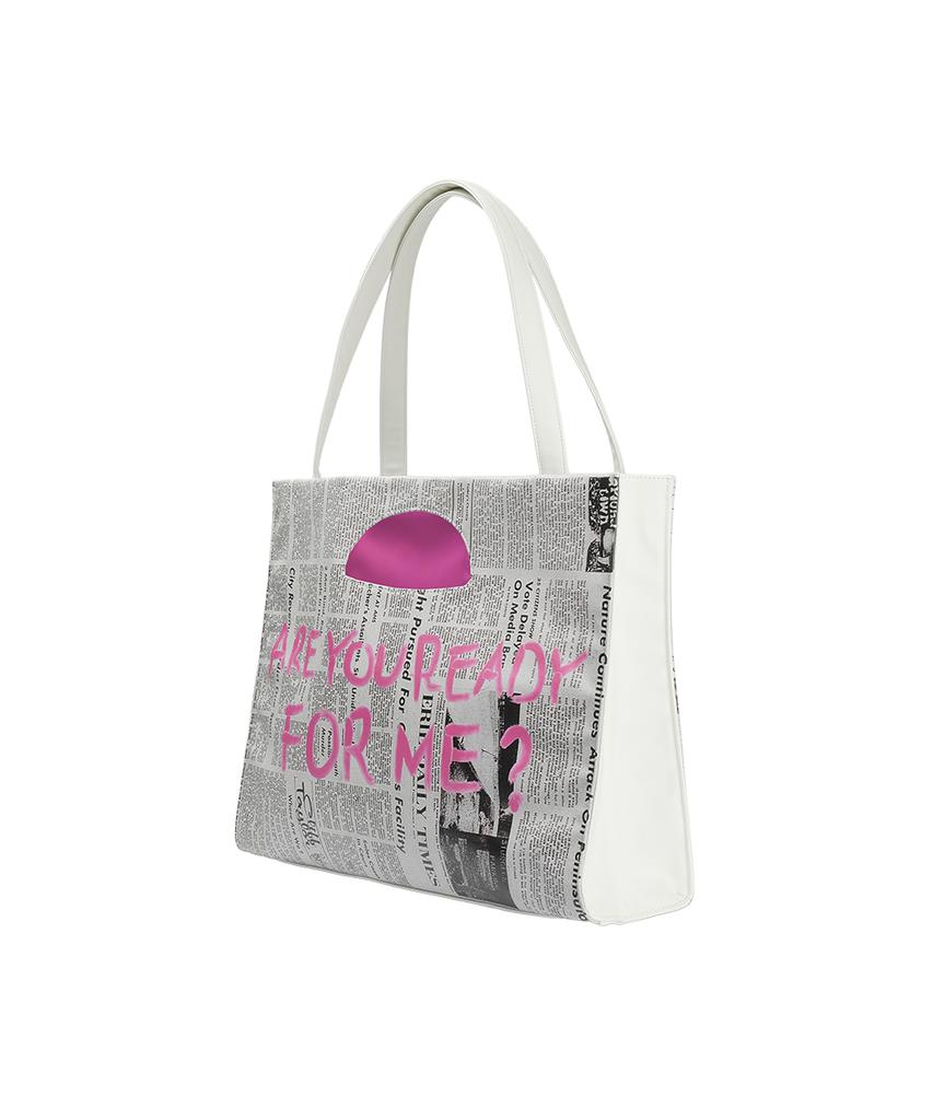 Grailz News Paper Tote Bag [Gray]