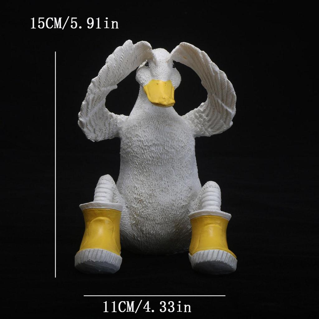 Animal Sculpture Duck Statue Figurine Ornament for Bedroom Birthday Living Room