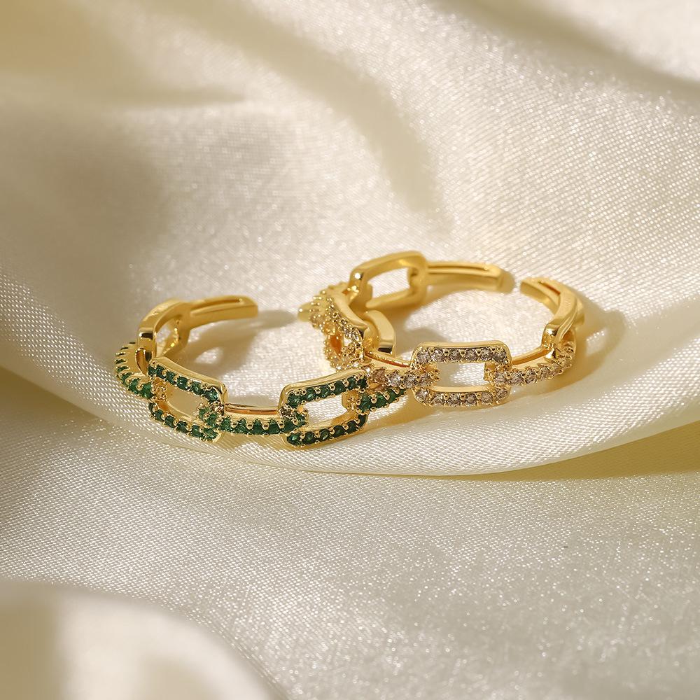 European & American Style 18K Gold-Plated Adjustable Women's Ring