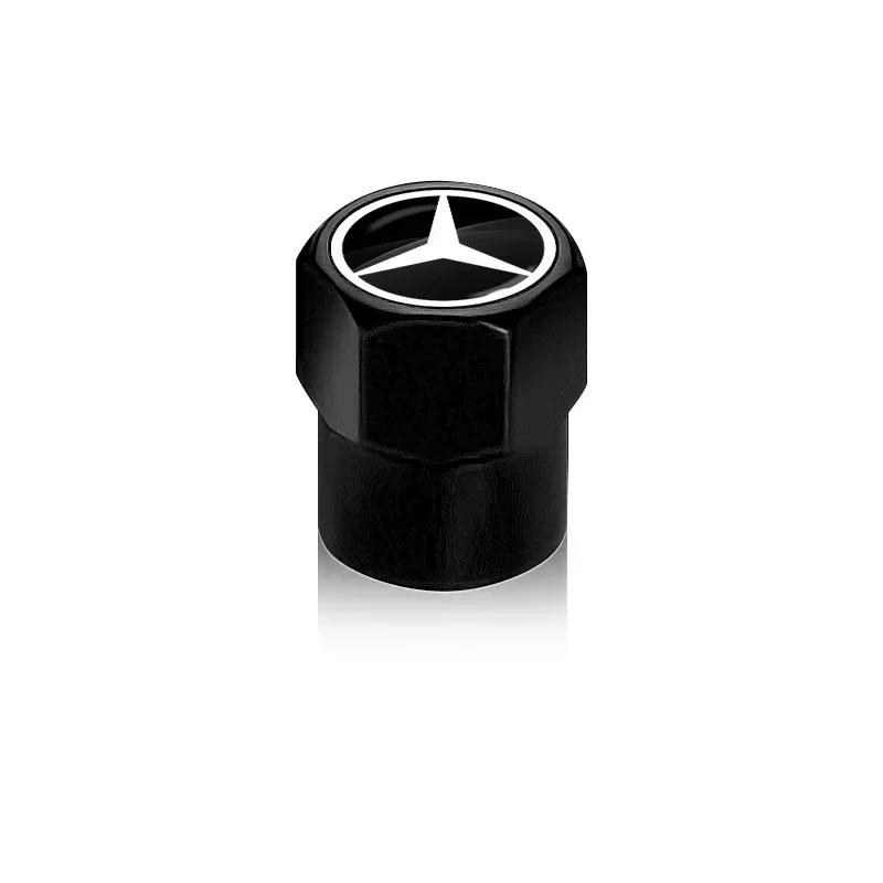 AABIF1 Car Valve Cap Wheel Tire Valve Caps Cover with Auto Stickers For Mercedes Benz C260 C200 C180 GLA/E/C Class E43 E260 E300 E320