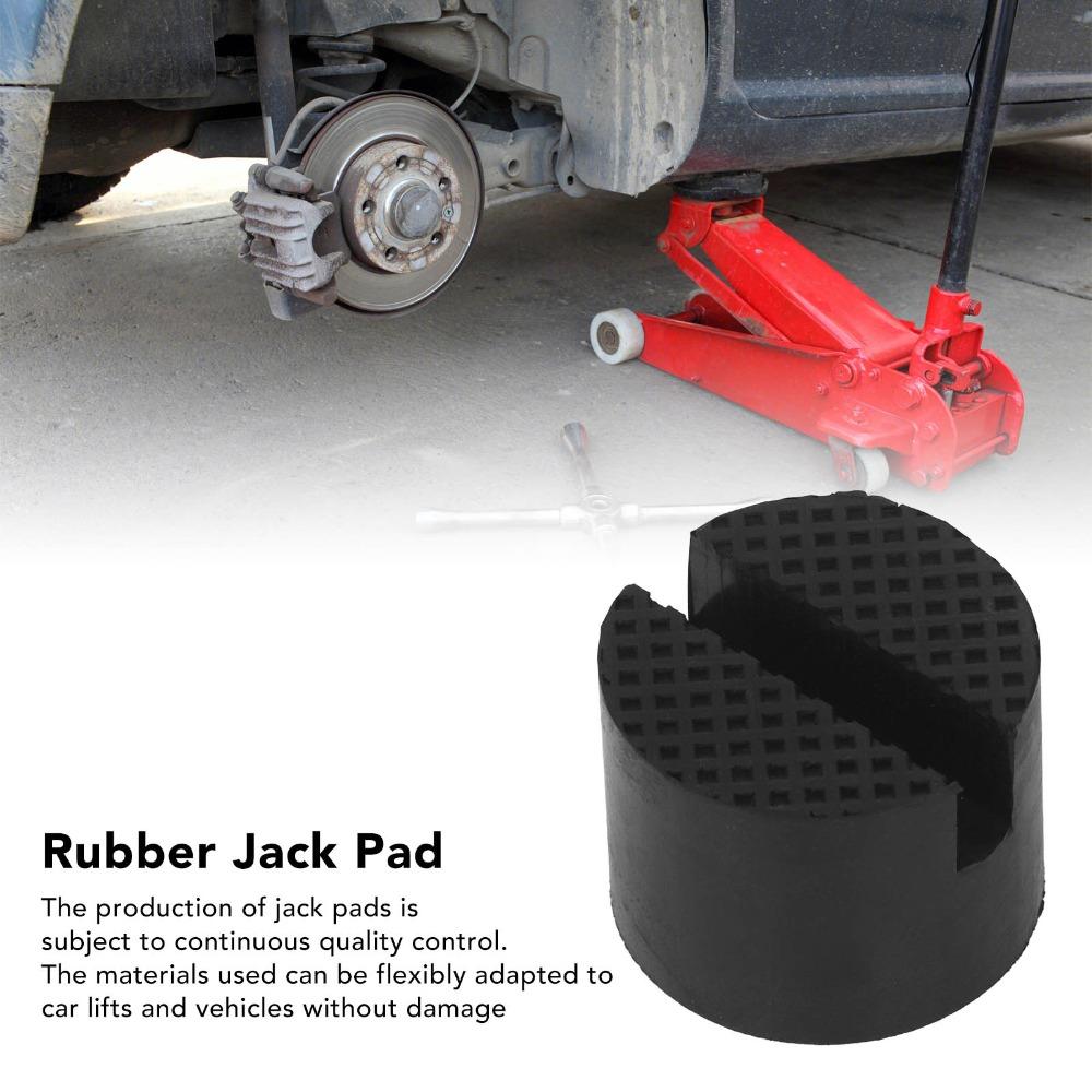 2pcs Anti-Slip Surface Rubber Jack Pad Slotted Design Vehicle Lift Adapter For Car SUV