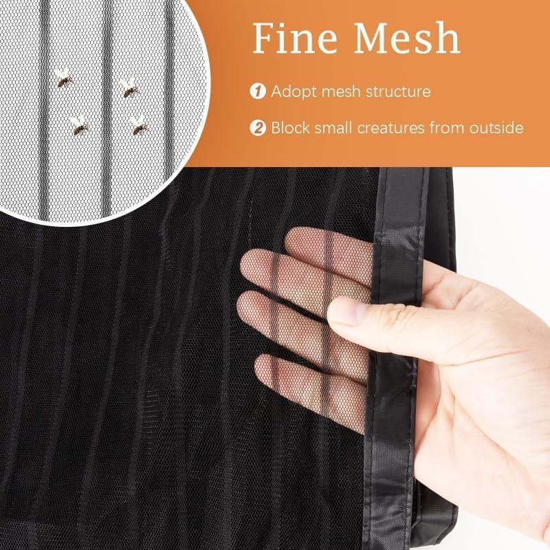 Улучшенная магнитная сетчатая штора для двери 2026 года с застежкой, самозакрывающаяся, для свободного прохода, временная сетка для двери патио - Защищает от насекомых, пропускает свежий воздух