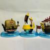 New 8 Pirate Ship Straw Hat Road Plum Blossom  Anime Good News Sun Blackbeard Model Ornament Twisted Doll Acg Toy Gift