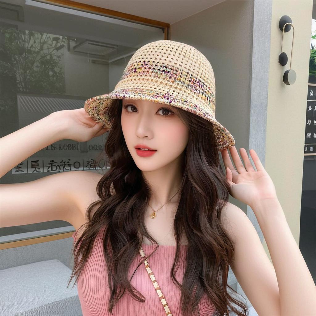 Летняя женская дышащая шляпа рыбака, шляпа от солнца для отпуска, плетеная пляжная шляпа от солнца, шляпа от солнца из травы