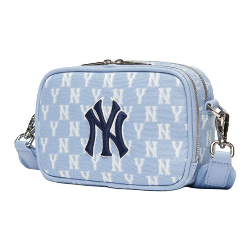 MLB Сумка из коллекции Monogram, полиэстер, комбинированная, сумка для камеры, сумка через плечо, сумка на плечо, унисекс, цвет «Дымчато-синий белый», повседневная
