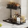 Rustproof Pull Out Storage Rack Carbon Steel Slide Out Cabinet Storage Shelf  Bathroom