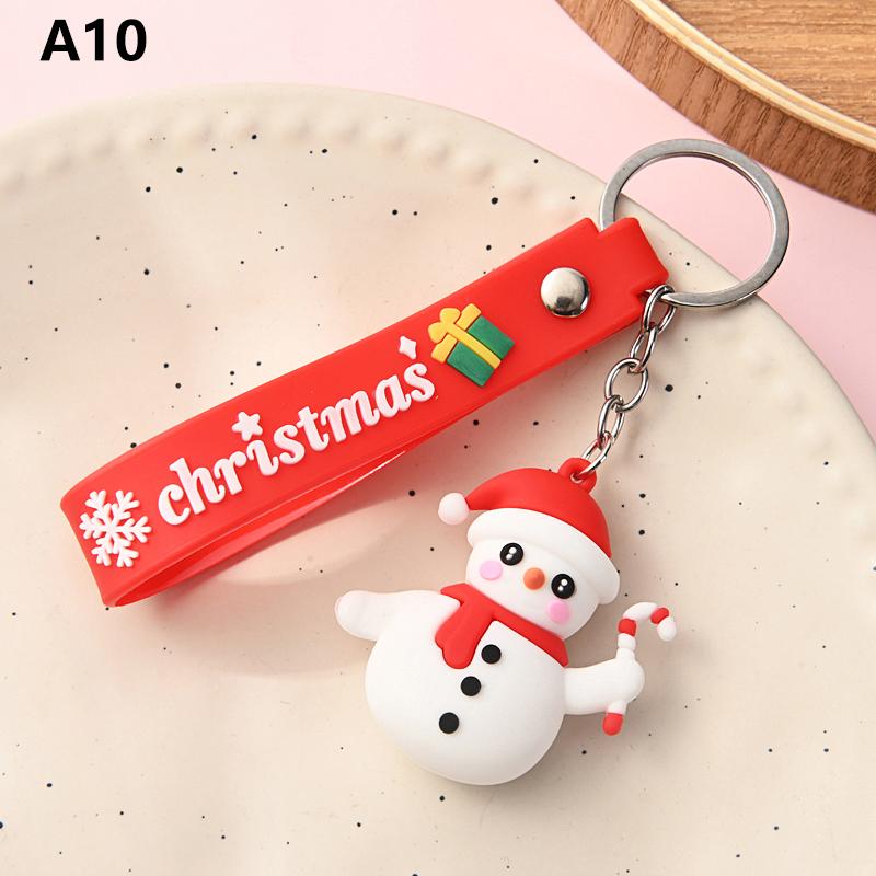 Креативный милый рождественский брелок-подвеска Санта-Клаус Снеговик Лось Рождественская елка Мультфильм Пара Автомобиль Рюкзак Подвеска Украшение
