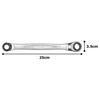 TONE 75 Degree Double Ended Ratchet Box Wrench Hole Width Across Flats 14 X 17 Mm (deep Type) RM75A-1417