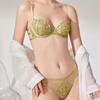 Sexy Lingerie Women Ultra-thin No Sponge Embroidery Lace Gathered Underwear Sets Large Breasts Show Small Lager Size Bra