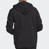 Adidas Originals Trefoil 3-полоски FZ Sports Logo Hoodie Мужские топы черные DV1551