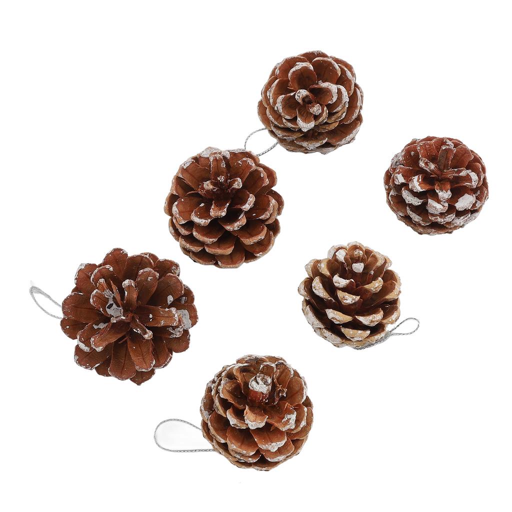 48pcs Christmas Pine Cones Ornaments with String Rustic Pine Cones Fall Decoration for DIY Crafts