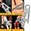Multifunction Waist Hanging Keychain Buckle Key Hook Clip Multitool Alloy Keychain Key Buckle Bottle Opener Pocket Tool