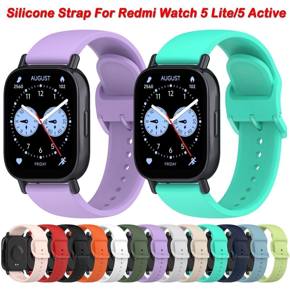Регулируемый силиконовый ремешок-замена для смарт-часов Redmi Watch 5 Lite/5 Active