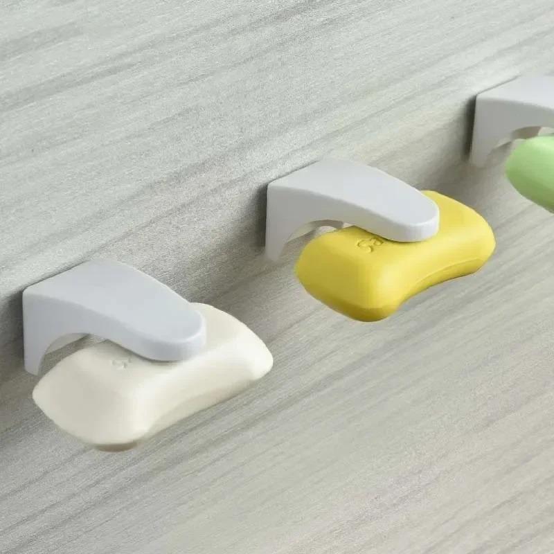 1PCS Magnetic Soap Holder Magic Soap Dish Organizer Bathroom Accessories Wall Mounted Sponge Holder Bathroom Kitchen Storage Rack